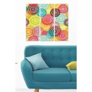 MDF4155716 Multicolor Decorative MDF Painting (3 Pieces)