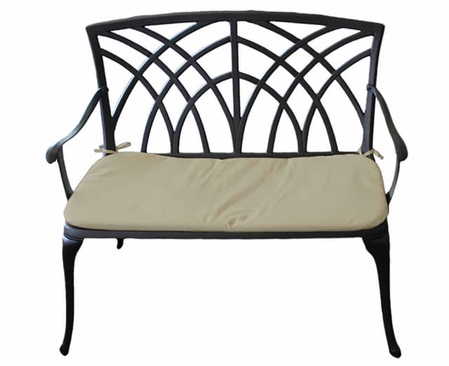 Charles Bentley Metal Cast Aluminium 2 Seater Bench