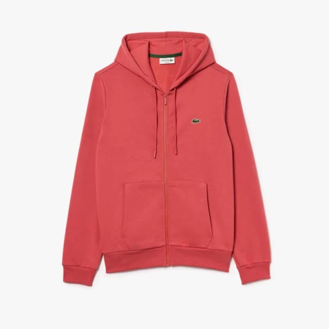 Lacoste Zip-Up Fleece Hoodie Red male XS