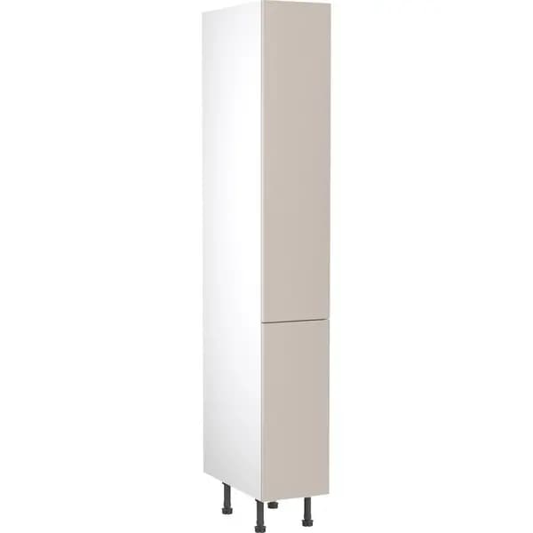 Kitchen Kit Flatpack Slab Kitchen Cabinet Pull Out Tall Larder Unit Ultra Matt 300mm in Light Grey MFC