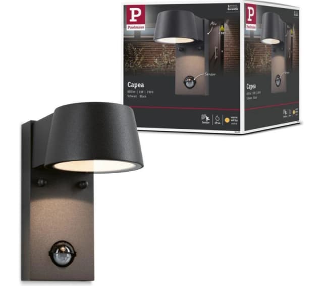 PAULMANN Capea Outdoor LED Wall Light with Motion Sensor - Anthracite 4000870944530