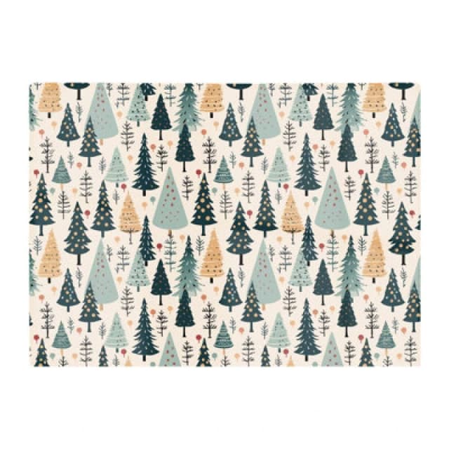 Warren Reed Designer Boho Inspired Christmas Tree Pattern Glass Chopping Board