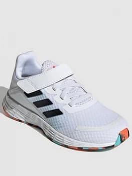 adidas Kids Unisex Duramo SL - White/Black, Size 12