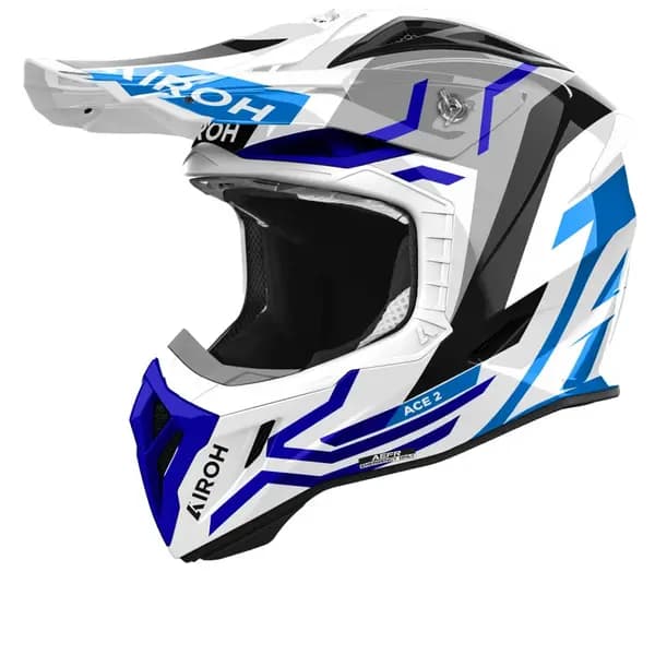 Airoh Aviator Ace 2 Ground Blue Gloss Offroad Helmet Size XL