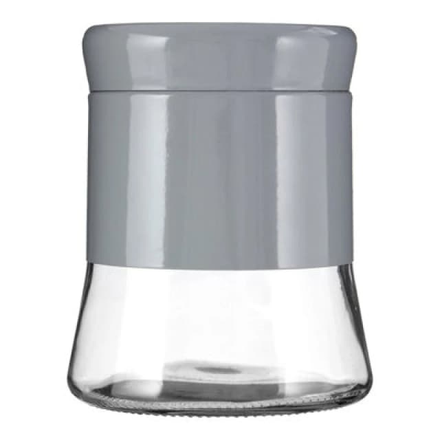 Interiors by Premier Steel Wrap Glass Storage Jar - 800ml Grey