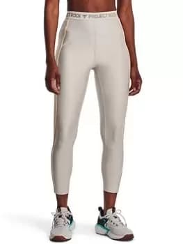 Under Armour Project Rock Ankle Leggings - Grey, Size XS, Women