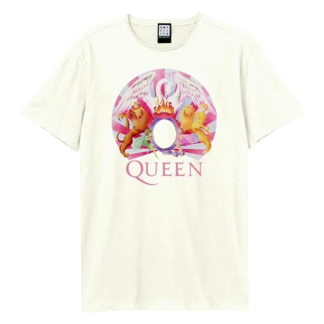 Amplified Amplified Men Night At The Opera Crest Queen T-Shirt in White Size: 3X-Large White XXXL Male 5063806466734