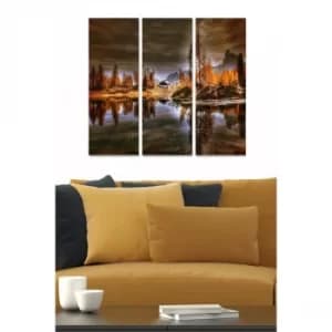 MDF2961098 Multicolor Decorative MDF Painting (3 Pieces)