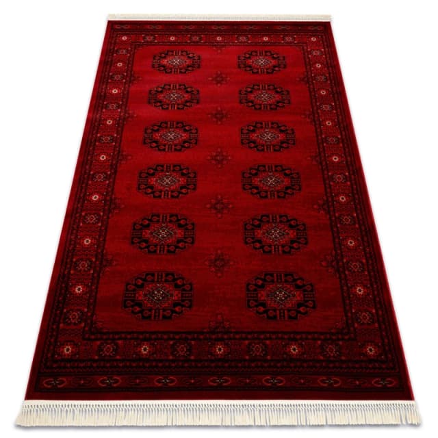 RugsX Orient 6871 Carpet Burgundy / Black Frame, Classic, Ornament, With Fringes 150X230 Cm