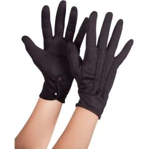 Short Seamed Mens Gloves Fancy Dress XL