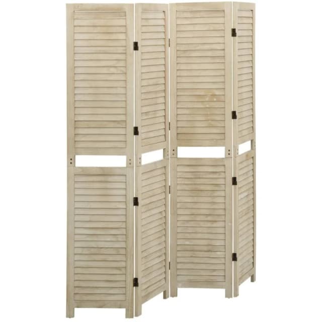 VIDAXL 4-Panel Room Divider 140x165cm Solid Wood Paulownia Vidaxl 8720286655122