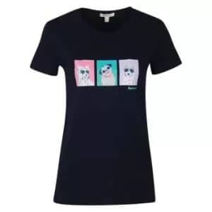 Barbour Womens Beacons Tee Navy 14