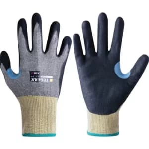 Cut Resistant Gloves, Pu Coated, Black/Yellow, Size 8