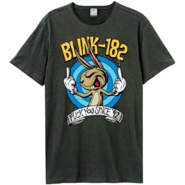 Amplified Amplified Men F You Since 92 Blink 182 T-Shirt in Charcoal Size: X-Small Charcoal XS Male 5063750597751