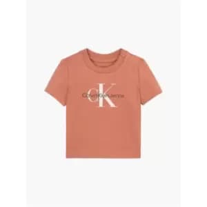 Calvin Klein Jeans Monogram Ss T-Shirt - Brown