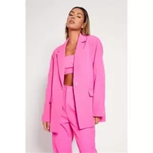 I Saw It First Pink Woven Single Breasted Tailored Blazer - Pink