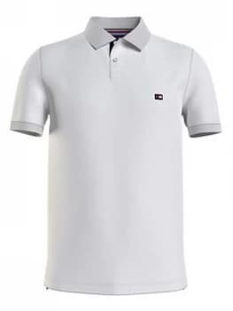 Tommy Hilfiger 1985 Contrast Placket Slim Polo Shirt - White Size M Men