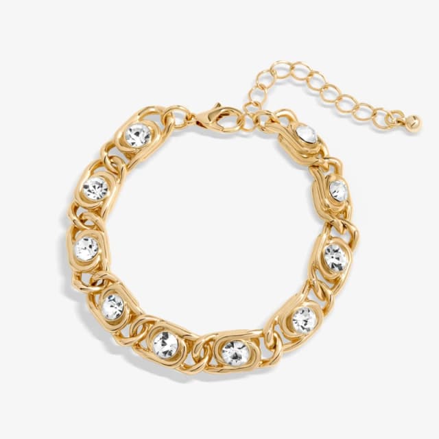 Inicio Gold Plated And Crystal Chain Bracelet Jewellery Sets One Size Gold 40773110000