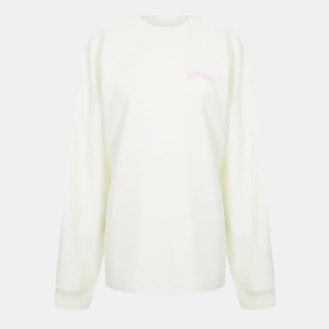 Jack Wills Womens Waffle Crew Sweatshirt Vintage White female 8 (XS)