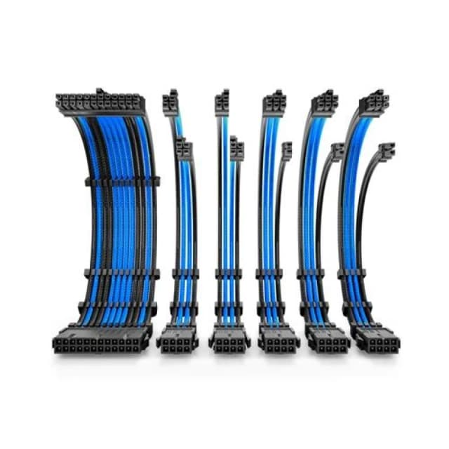 Antec Antec Black/Blue PSU Extension Cable Kit - 6 Pack (1x 24 Pin 2x 4+4 Pin 3x 6+2 Pin) 0-761345-77716-2