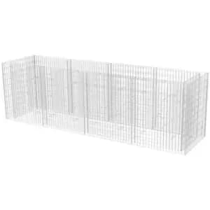 Gabion Raised Bed Steel 360x90x100cm Vidaxl Silver