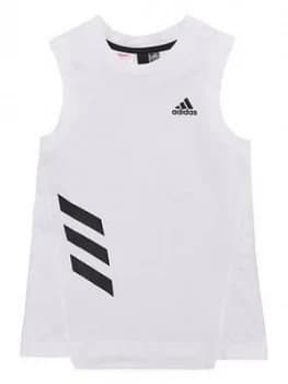 Adidas Junior Girls Xfg Tank - White