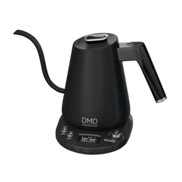 DMD Collective Electric 1.0L Gooseneck Kettle LCD Display 8mm Spout 40-100C Temp Control Black