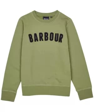 Barbour Boys' Prep Logo Crew Neck Sweatshirt - Moss - L (10-11 Years)