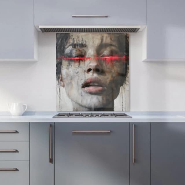 Warren Reed Designer Abstract Face In Motion Kitchen Splashback