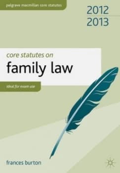 Core Statutes on Family Law by Frances Burton Paperback
