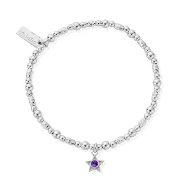 ChloBo SBBCB3482 February Birthstone Bracelet - 925 Sterling Jewellery