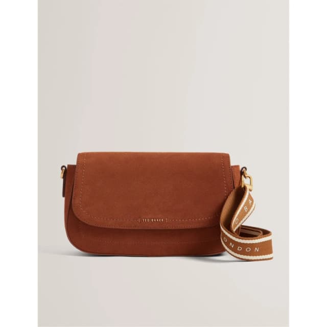 Ted Baker Womens Suede Crossbody Bag Brown female One Size