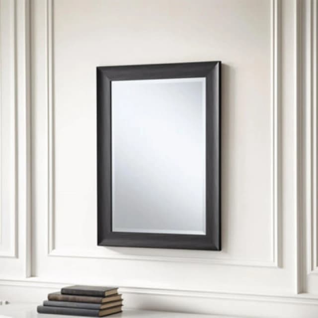 Yearn Mirrors Charcoal Grey Scooped Framed Mirror 76x61cm Grey