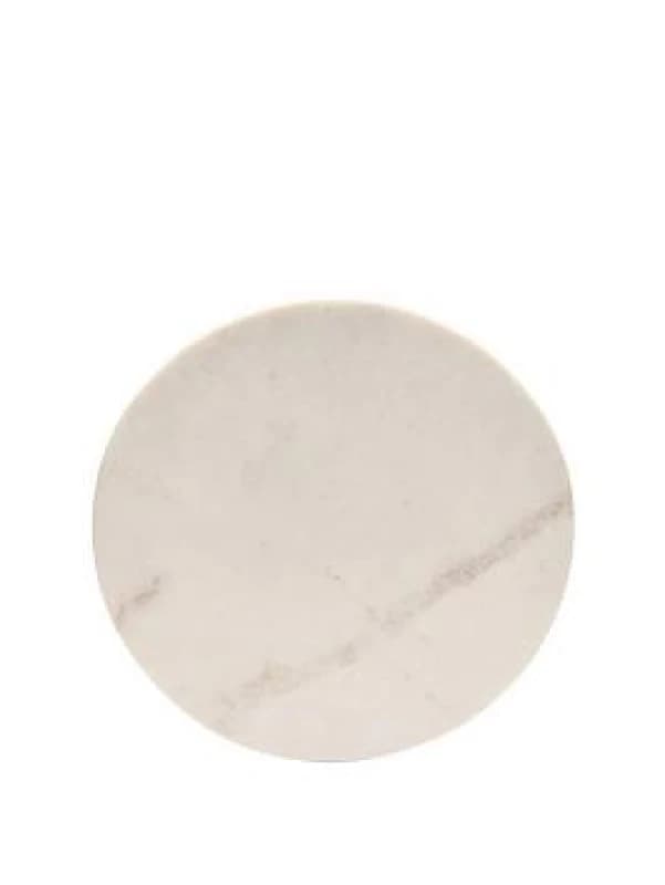 Hestia Marble Round Chopping Board White