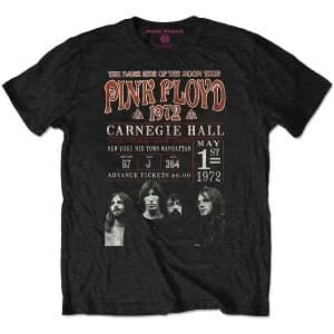 Pink Floyd - Carnegie '72 Unisex Large T-Shirt - Black