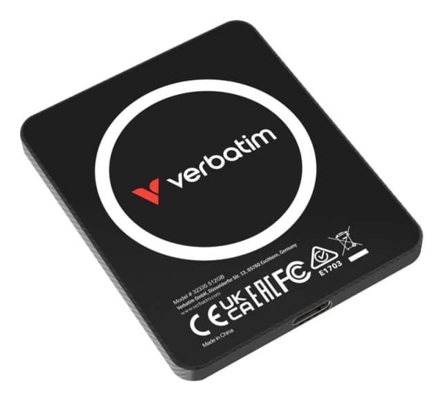 Verbatim SnapBack Ultra Slim SSD 512GB USB Type-C USB 3.2 Gen 2x2 Blac