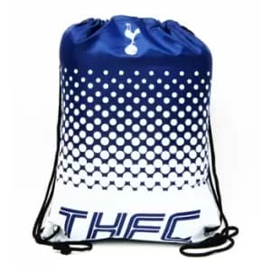 Tottenham Hotspur FC Official Fade Football Crest Drawstring Sports/Gym Bag (One Size) (Navy/White)