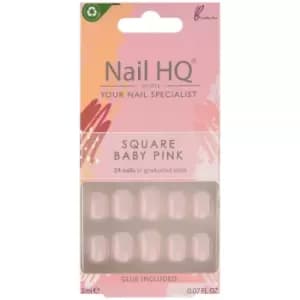 Nail HQ Square Baby Pink Nails (24 Pieces)