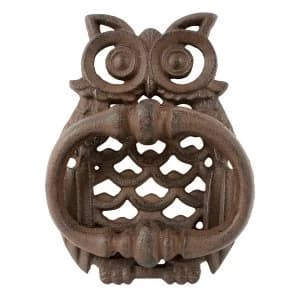 Robert Dyas My Botanical Garden Cast Iron Owl Door Knocker