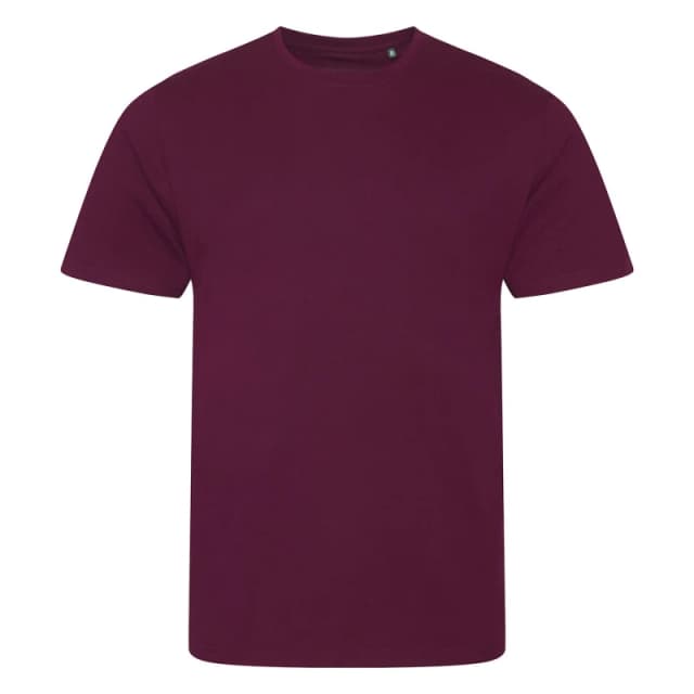 AWDis AWDis Men Cascade logie T-Shirt in Burgundy Size: Small Burgundy S Male 5063425363025