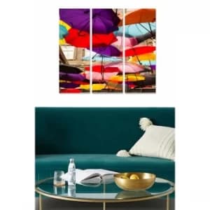 MDF2405042 Multicolor Decorative MDF Painting (3 Pieces)