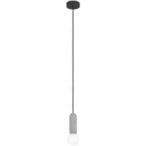 Hanging Ceiling Pendant Light Anthracite & Stone 1 x 40W E27 Feature Lamp
