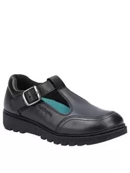 Hush Puppies Kerry Junior School Shoes - Black, Size 12 Younger