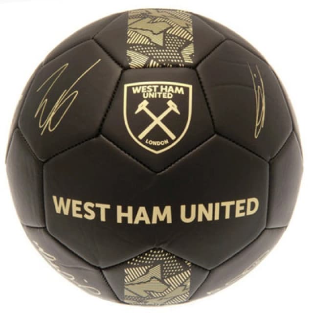 West Ham United Fc Phantom Signature Football Matt Black/gold (5)