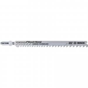 Bosch T367XHM Carbide Jigsaw Blades for Wood and Metal 130mm Pack of 3