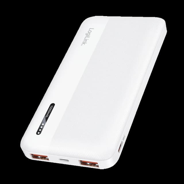 LogiLink Mobile Power Bank. LiPo. 10.000 mAh. PD 20W & QC 3.0. whi