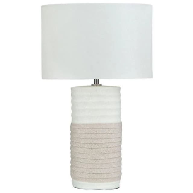Beliani Table Lamp Navia Porcelain Light Beige