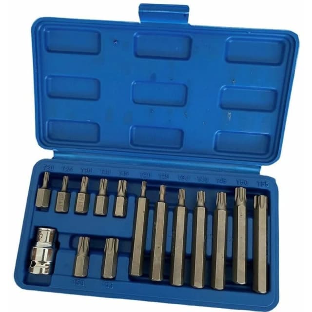 Toolzone 15 Piece Star Bits With 1/2" Adaptor KDPSD129