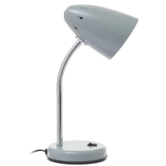 Orsina Matte Grey Desk Lamp, Adjustable Living Room Desk Lamp, Minimalistic Desk Lamp For Reading & Writing
