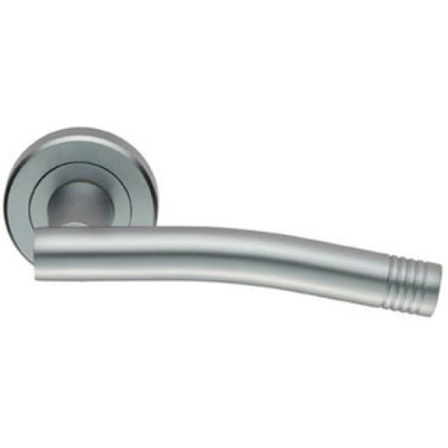 Loops PAIR Round Bar Handle with Arch Concealed Fix Round Rose Satin Chrome Multi